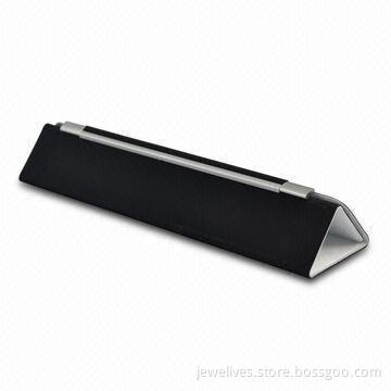Leather Case for Apple's iPad 2G, Aluminum Hinge Automatically Aligns Itself Magnetically